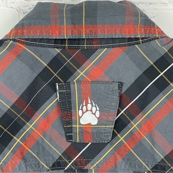 Alaskan Hardgear Mens L Short Sleeve Button Up Lightweight Plaid Outdoor Shirt - Picture 5 of 10